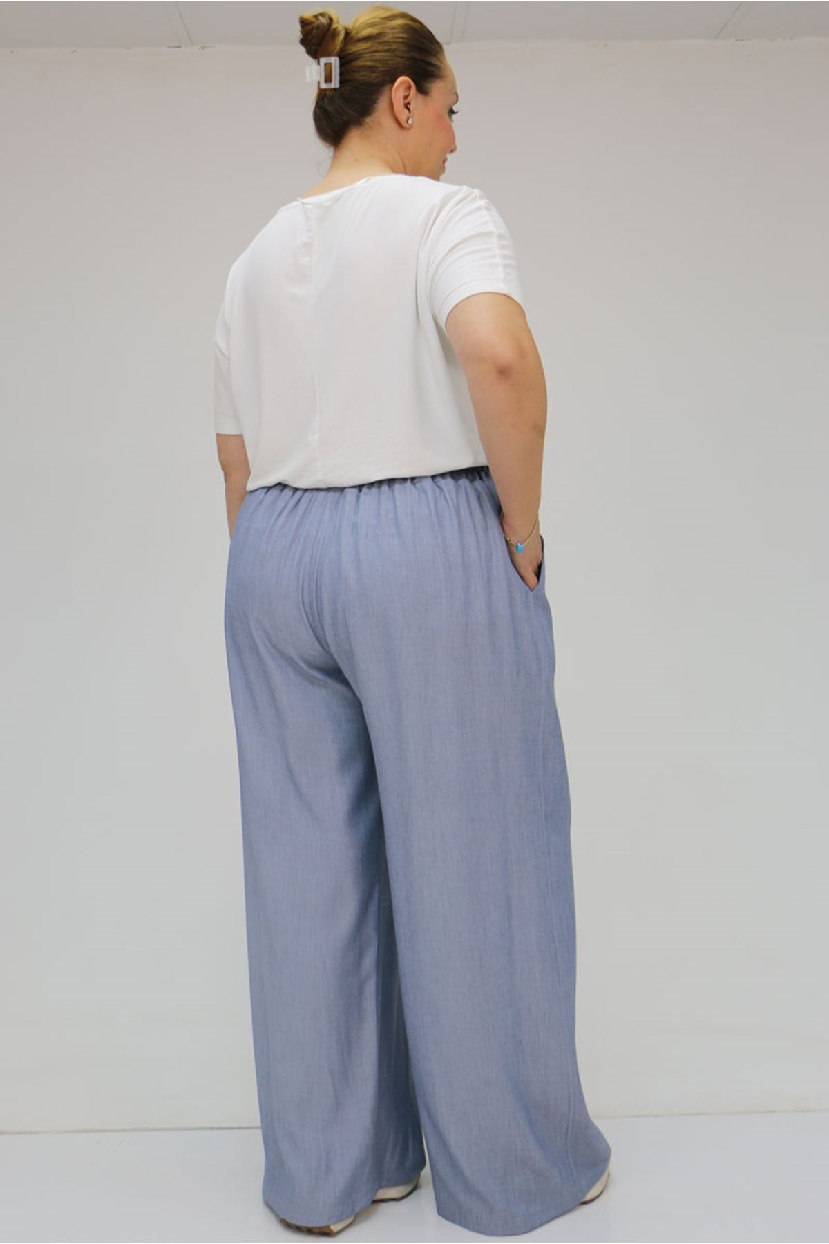 59006 Büyük Beden Bolpaça Xons  Pantolon  -  Lacivert