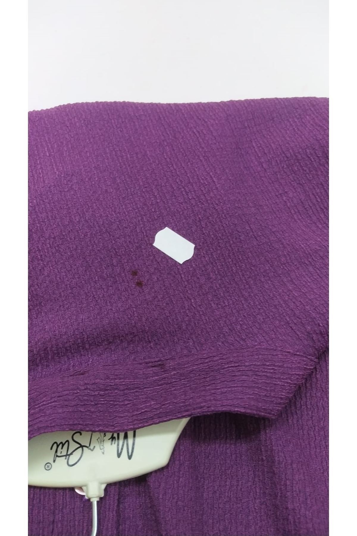 D-48022 Büyük Beden Bürümcük Gömlek - Mürdüm