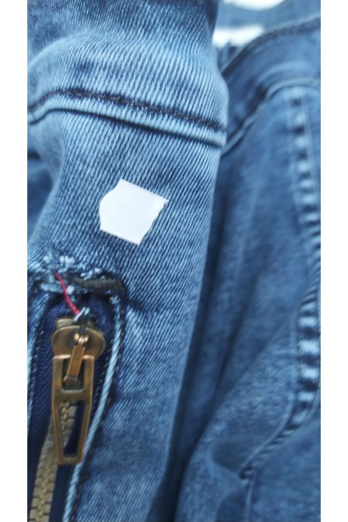 D-45011 Büyük Beden Fermuarlı Kot Etek - Mavi