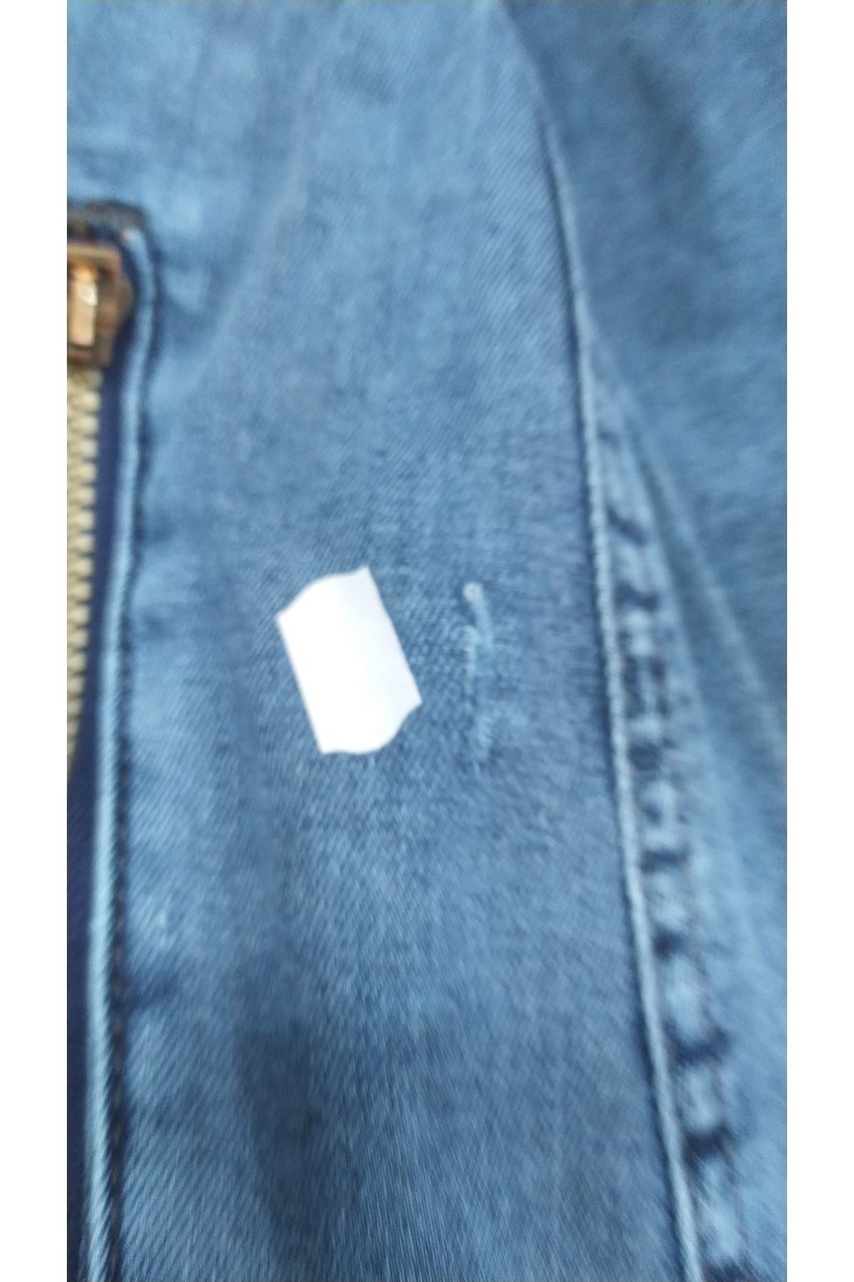 D-45011-1  Büyük Beden Fermuarlı Kot Etek - Mavi