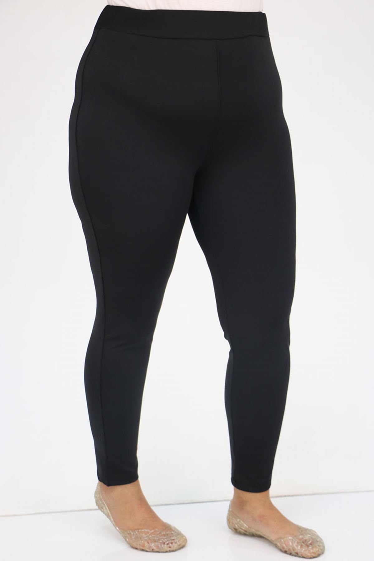 1727 Büyük Beden  Uzunkol Tesettür Mayo Takım - Pembe - Gri