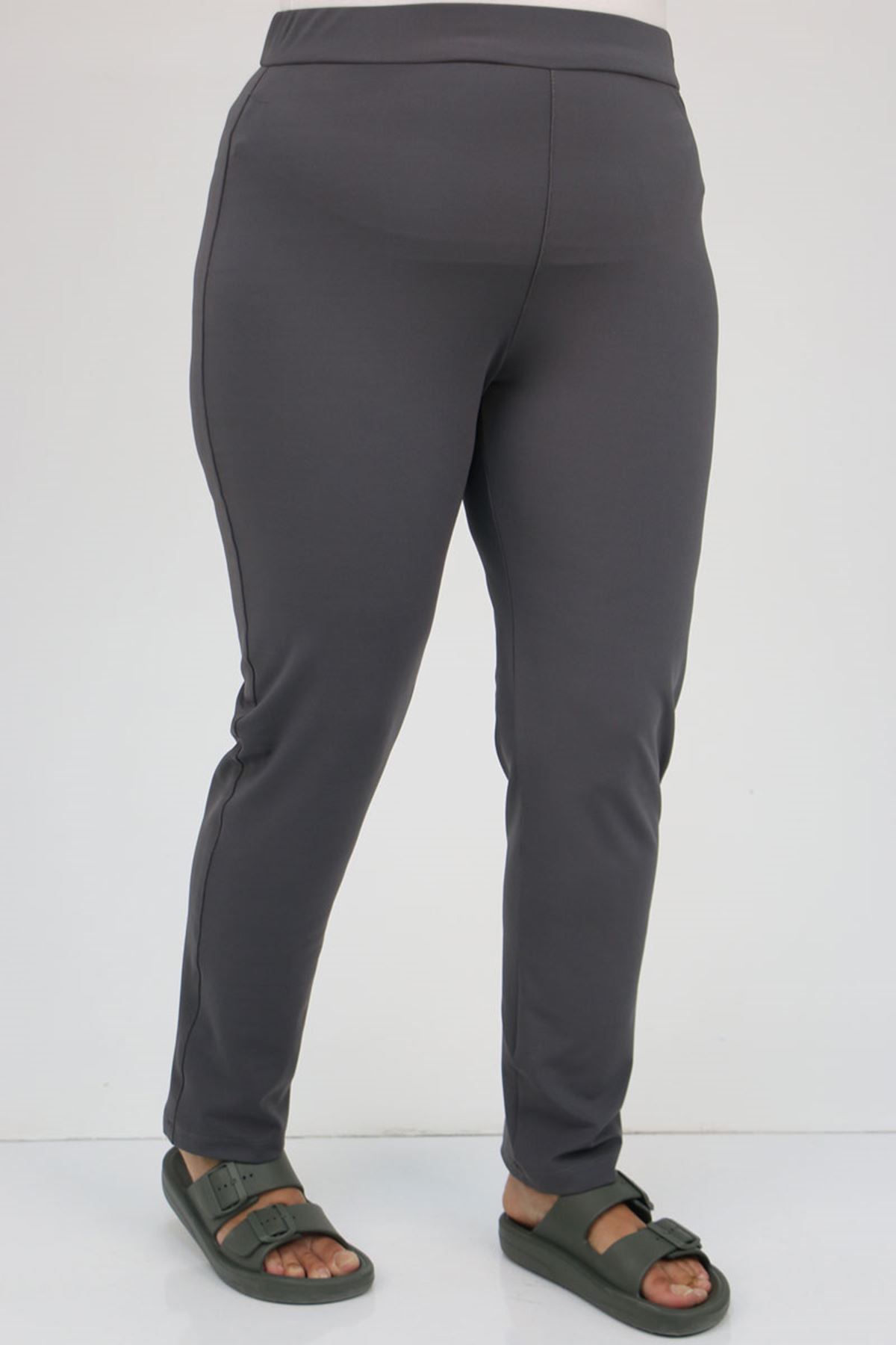 1734 Büyük Beden  Reglan Kol Tesettür Mayo - Gül Çiçekli