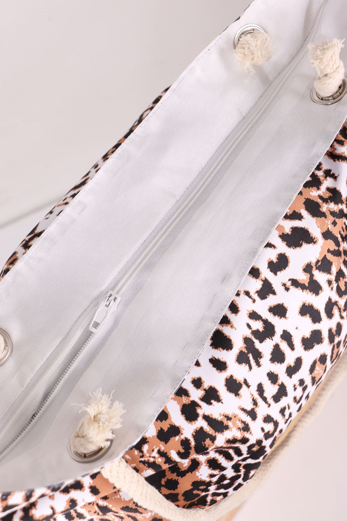 101 Plaj Çantası - Leopar