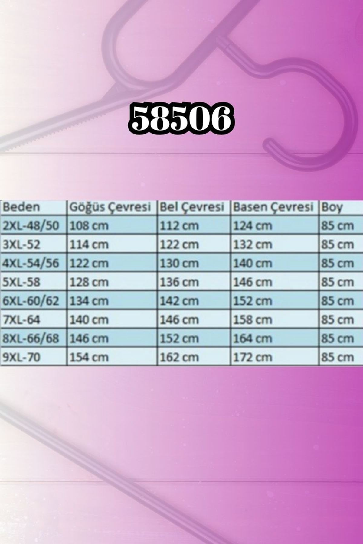 58506 Büyük Beden Taş Baskılı Penye İçlik - Mürdüm