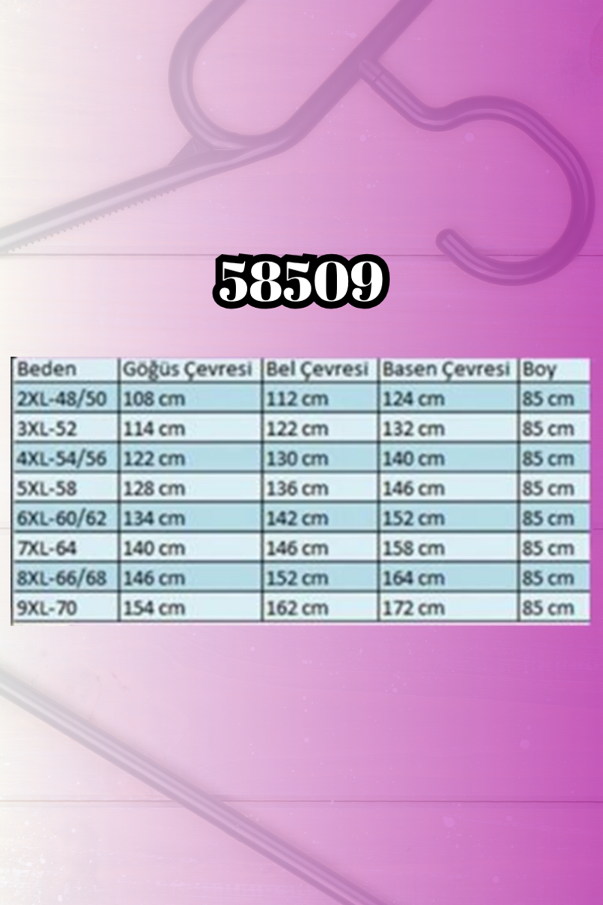 58509 Büyük Beden Uzun Modal İçlik - Gül Kurusu