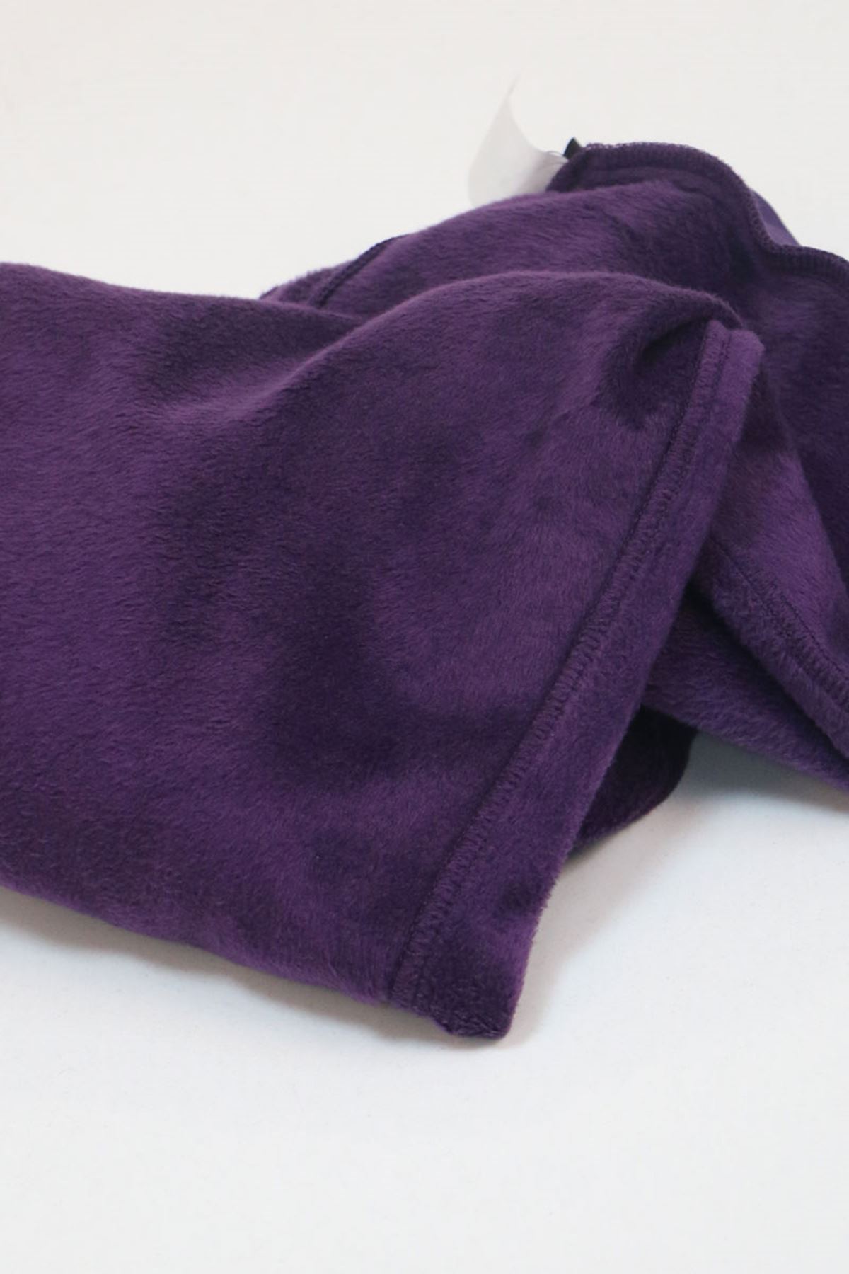 59503 Büyük Beden Beli Lastikli İçi Şardonlu Tayt - Mor