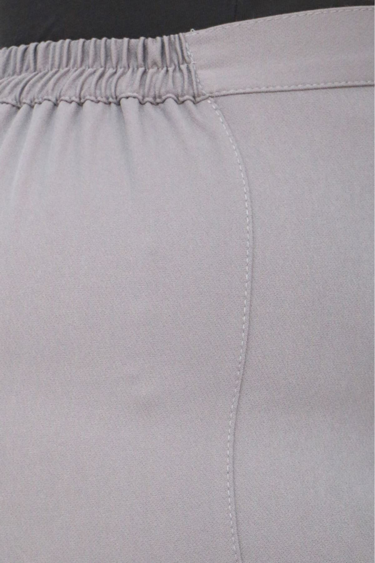 59010 Büyük Beden Beli Düğmeli Double Pantolon - Antrasit