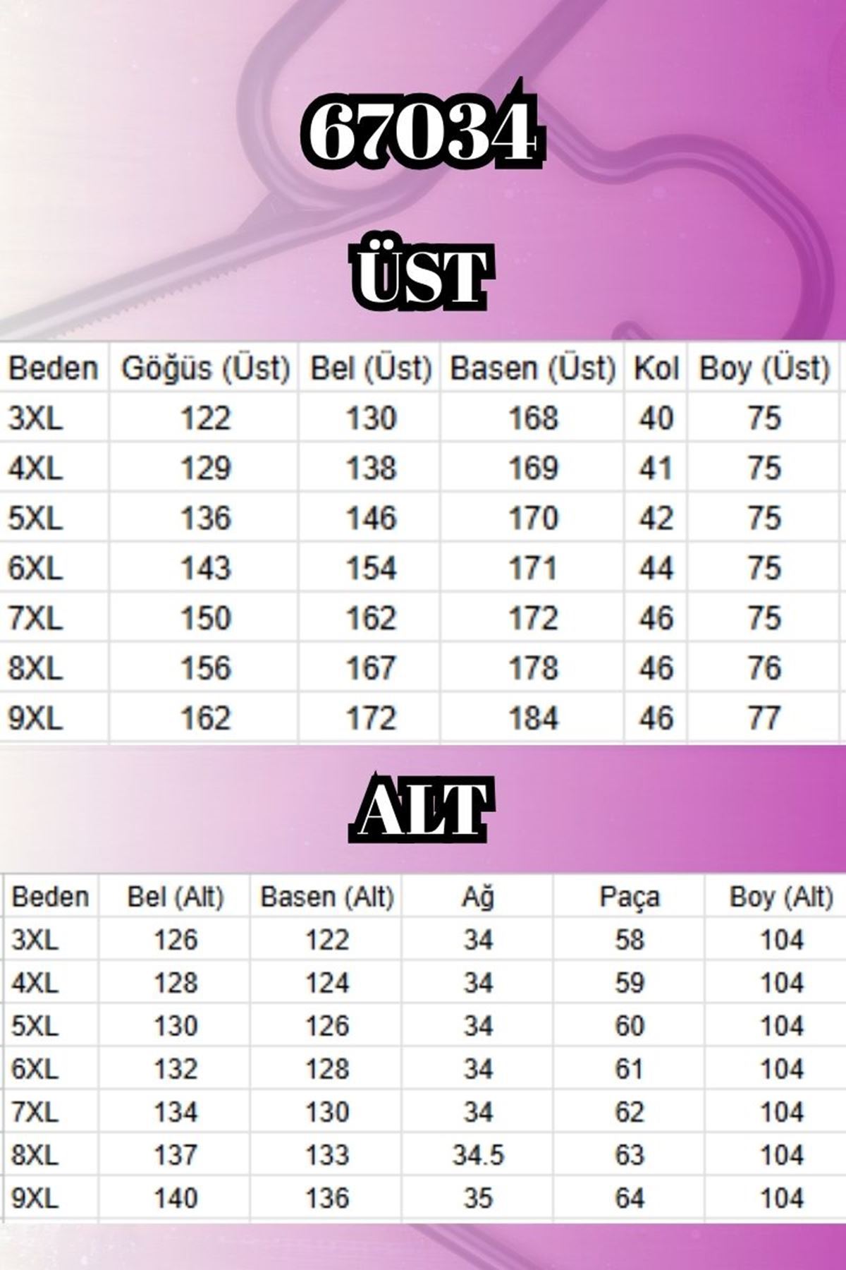 67034 Büyük Beden Yanları Patlı Penye Pantolonlu Takım - Siyah