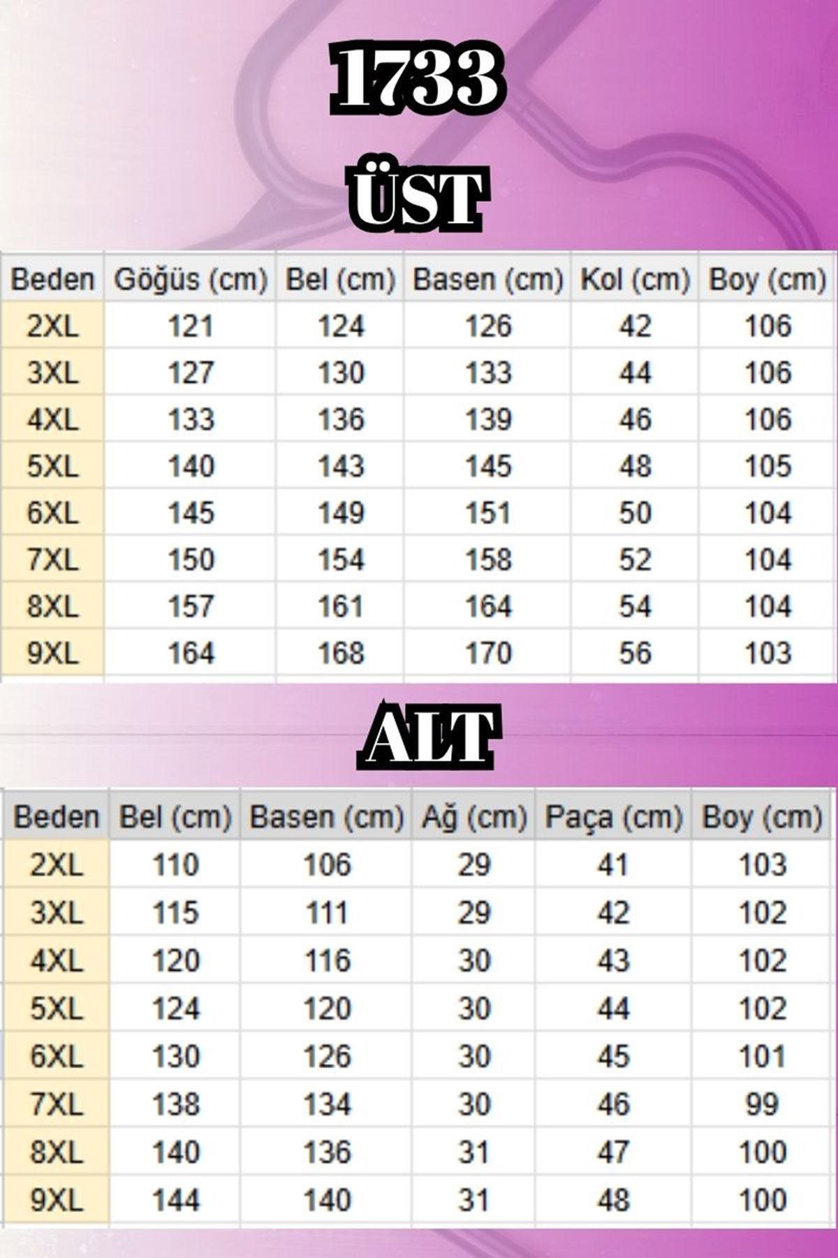 1733 Büyük Beden Fermuarlı Tesettür Mayo - Yaprak Desen Mor-Siyah