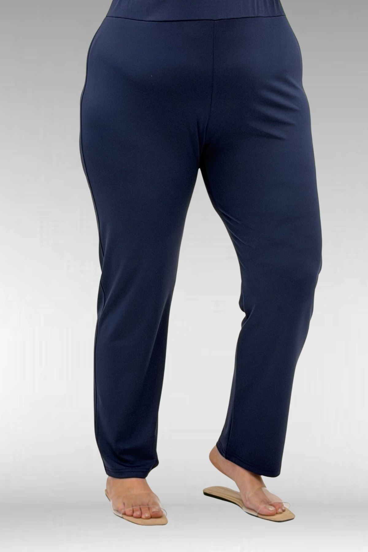 1733 Büyük Beden Fermuarlı Tesettür Mayo - Laci Yaprak Desenli-Laci