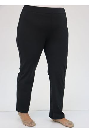 D-1733 Büyük Beden  Tesettür Defolu Mayo-Pantolon - Siyah