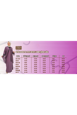 F-32015 Büyük Beden Pul Payet Detaylı Sandy-Şifon Elbise - Somon