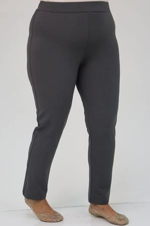 1734 Büyük Beden  Reglan Kol Tesettür Mayo - Pembe - Gri