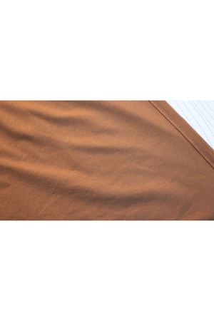 D-39000 Büyük Beden Yüksek Beli Lastikli Penye Defolu Pantolon -Kahverengi