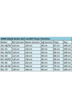 D-39000 Büyük Beden Yüksek Beli Lastikli Penye Defolu Pantolon -Kahverengi