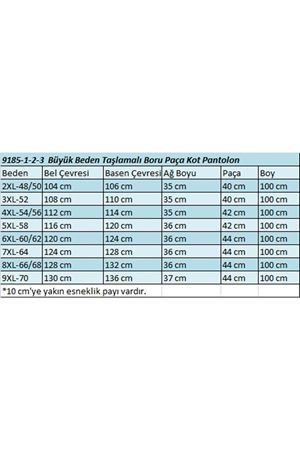 9185-4 Büyük Beden Taşlamalı Boru Paça  Kot Pantolon -Kar Yıkama Gri