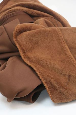 59504 Büyük Beden Biyeli  İçi Şardonlu Tayt - Kahve