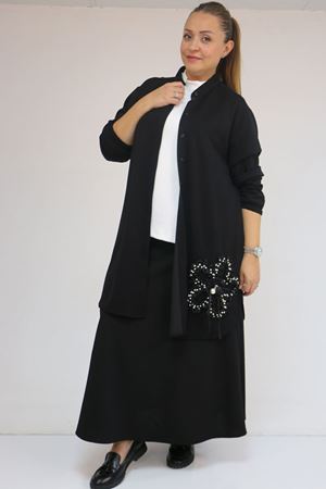 58510 Büyük Beden Kısa Modal İçlik - Ekru