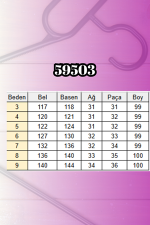 59503 Büyük Beden Beli Lastikli İçi Şardonlu Tayt - Lacivert