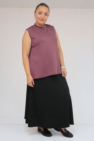 58510 Büyük Beden Kısa Modal İçlik - Gül Kurusu