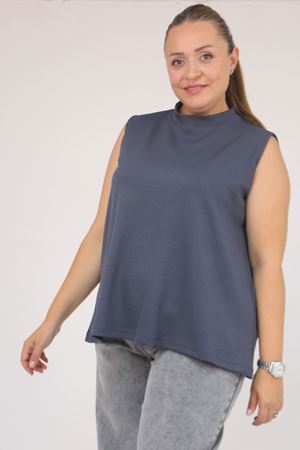 58510 Büyük Beden Kısa Modal İçlik - Antrasit