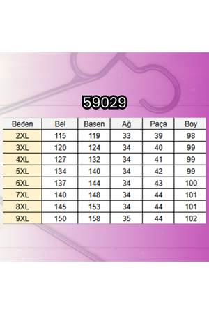 59029 Büyük Beden Beli Lastikli Boru Paça Modal Pantolon - Gri