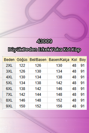 43009 Büyük Beden Erkek Yaka Kot Kap - Gri