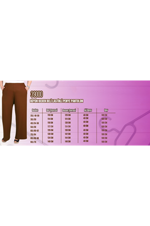 39000 Büyük Beden Yüksek Beli Lastikli Bol Paça Penye Pantolon - Koyu Lacivert