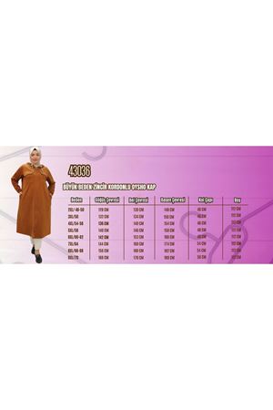 43036 Büyük Beden Zincir Kordonlu Modal Kap - Siyah