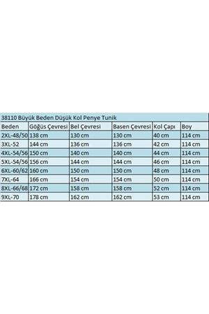 38110  Büyük Beden Düşük Kol Penye Tunik - Mürdüm