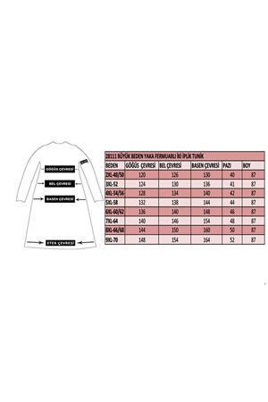 28111 Büyük Beden Yaka Fermuarlı İki İplik Sweat-Sİyah