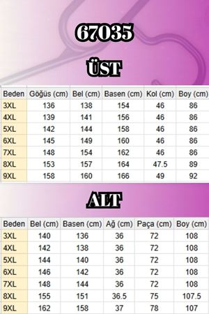 67035 Büyük Beden Kapşonlu Fermuarlı Müslin Pantolonlu Takım - Siyah