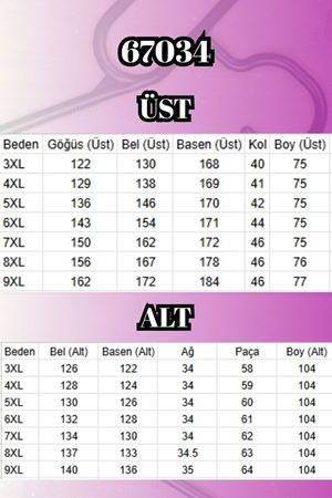 67034 Büyük Beden Yanları Patlı Penye Pantolonlu Takım - Vizon