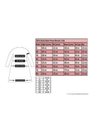 28016 Büyük Beden  Penye Mevlana Tunik - Kiremit