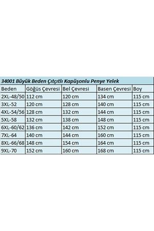 34001 Büyük Beden Çıtçıtlı Kapüşonlu Penye Yelek - İndigo