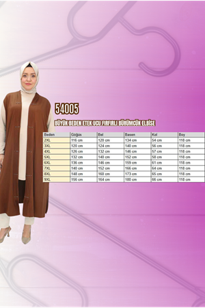 54005 Büyük Beden Patı Pileli Giy Çık Yelek - Mor