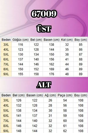 67009 Büyük Beden Etek Ucu Şifon Detaylı Sandy Pantolonlu Takım - Siyah