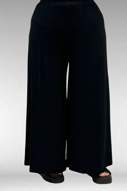 57016  Büyük Beden Erkek Yaka Kombinli Pantolonlu Takım - Siyah-Lacivert