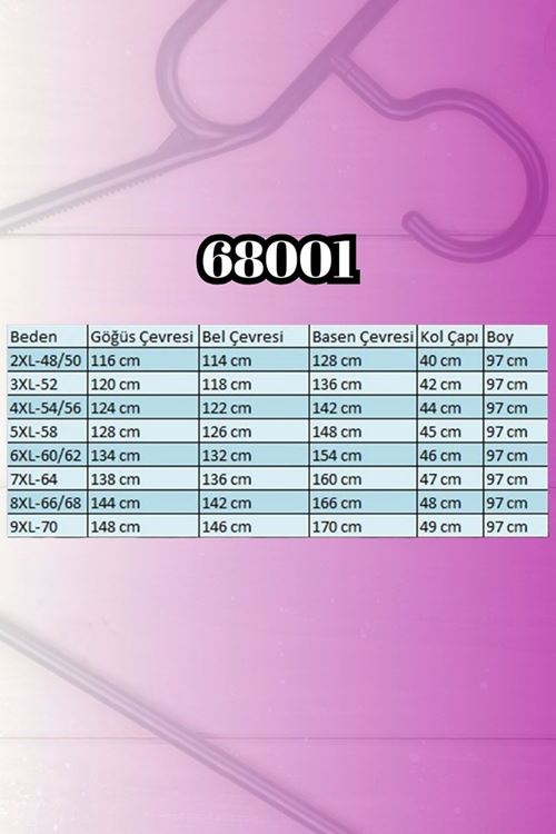 68001 Büyük Beden Önü Taş Baskı Detaylı Penye Tunik - Siyah