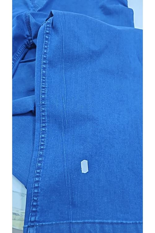 D-9182-9 Büyük Beden Beli Lastikli Bolpaça Kot Pantolon - Mavi