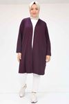 43008 Büyük Beden Penye Ceket - Mor